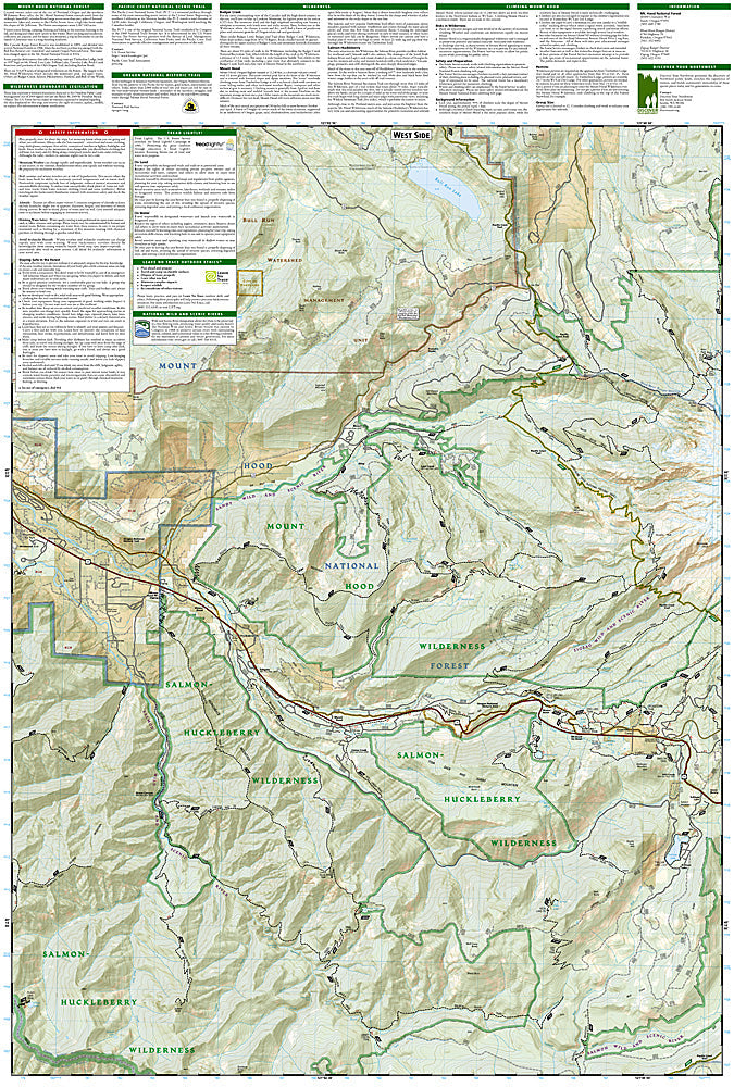 National Geographic Trails Illustrated Oregon Mount Hood Wilderness Map TI00000321