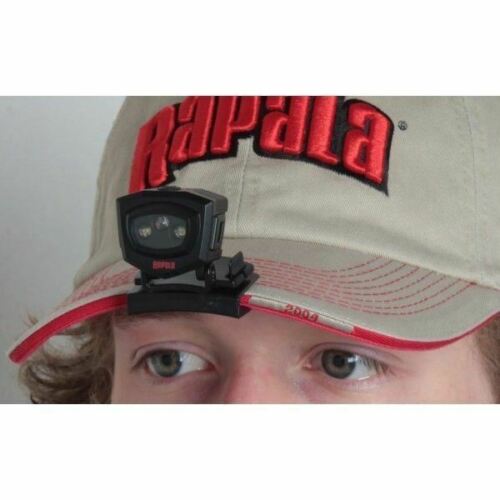 Rapala Fisherman's Mini Headlamp - Strap or Cap Mount, Pivots, Water Resistant