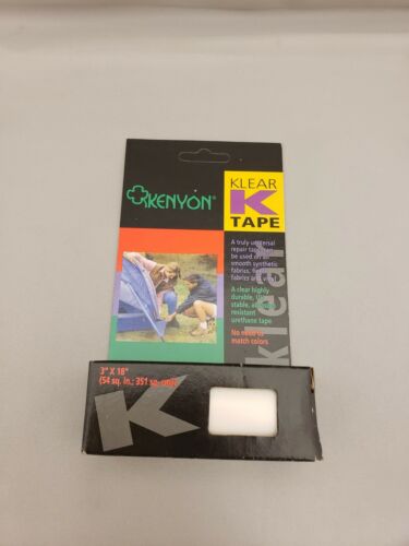 Kenyon Klear K-Tape 3" x 18" Clear Urethane Repair Tape for Smooth Fabrics/Vinyl