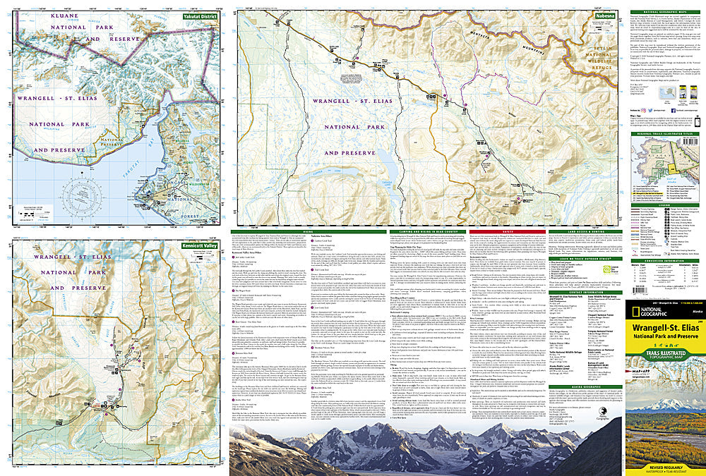National Geographic Alaska Wrangell-St. Elias Trails Illustrated Map TI00000249