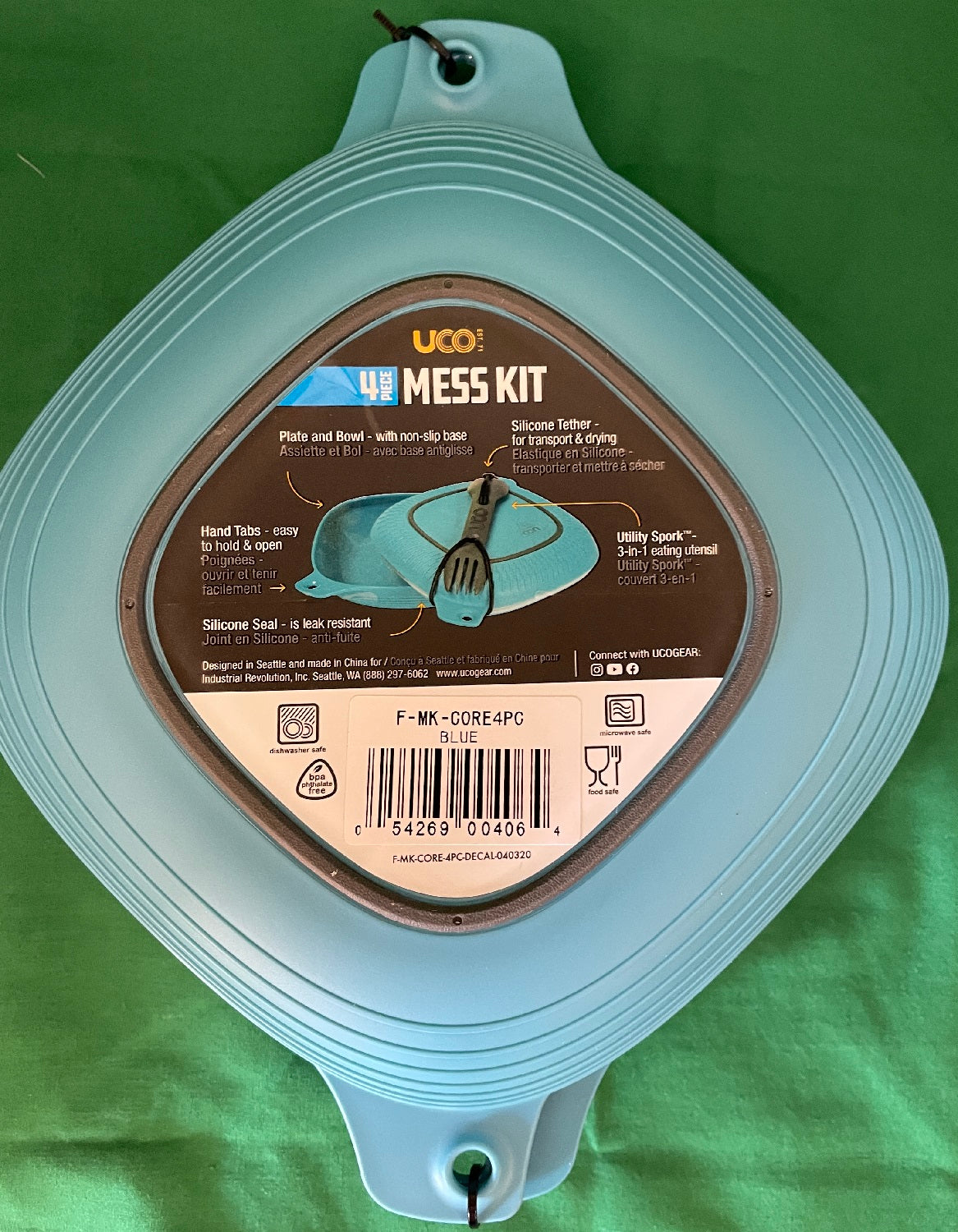 UCO 4-Piece Mess Kit Classic Blue F-MK-CORE4PC