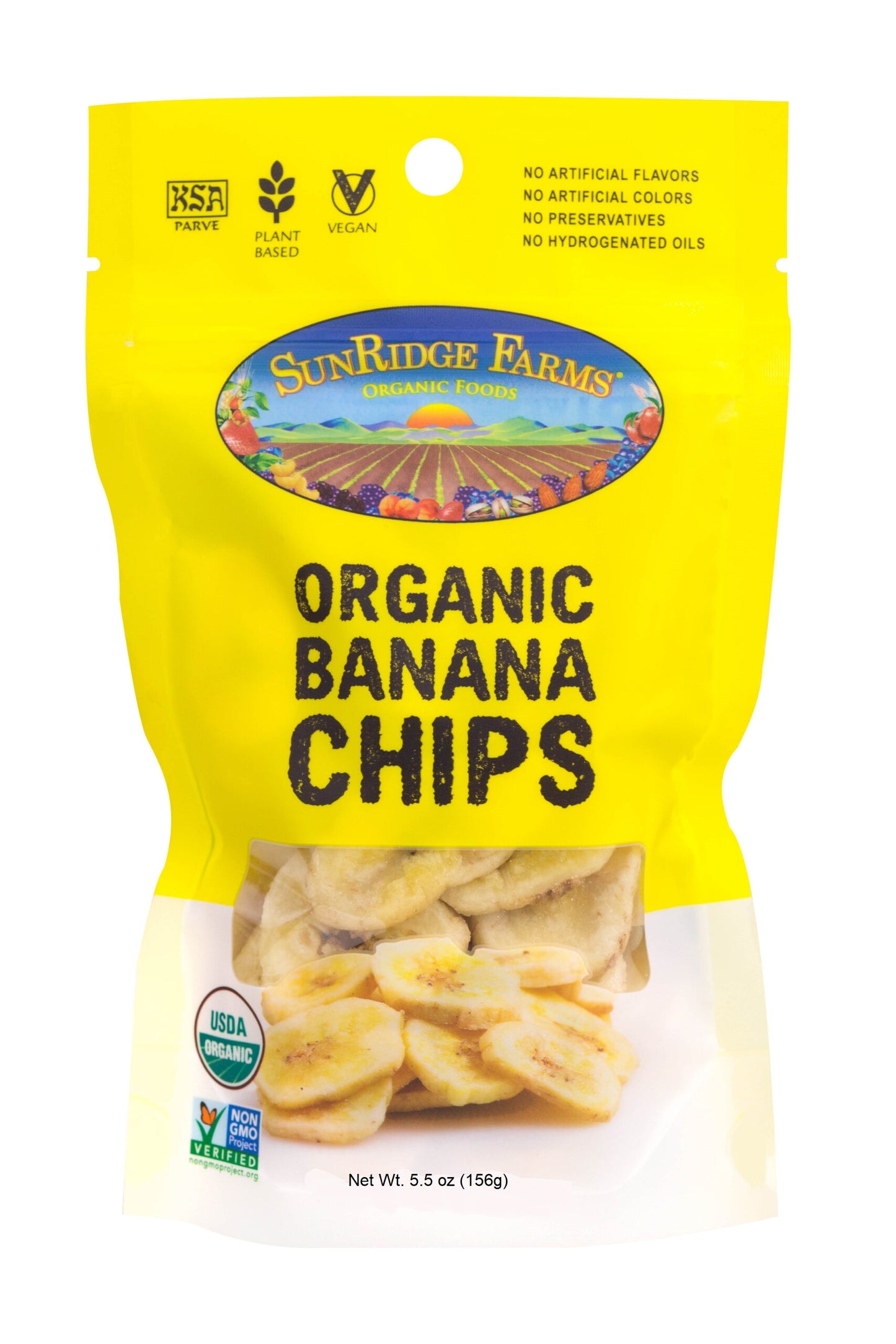 SunRidge Farms Dried Fruit Organic Banana Chips 5.5 oz