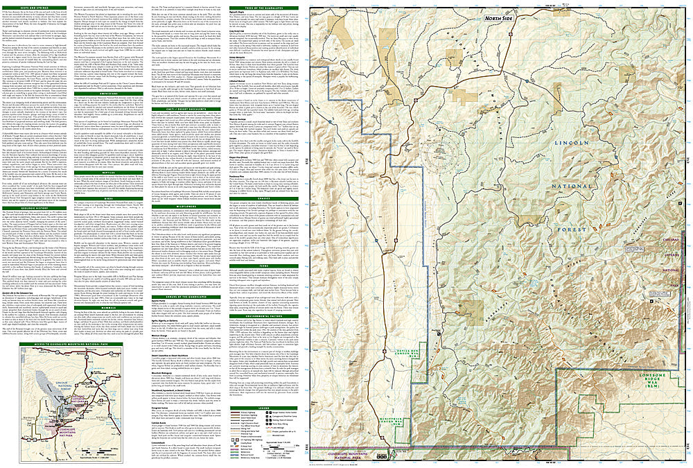 National Geographic Trails Illustrated TX Guadalupe Mountains Natl Park Map TI00000203