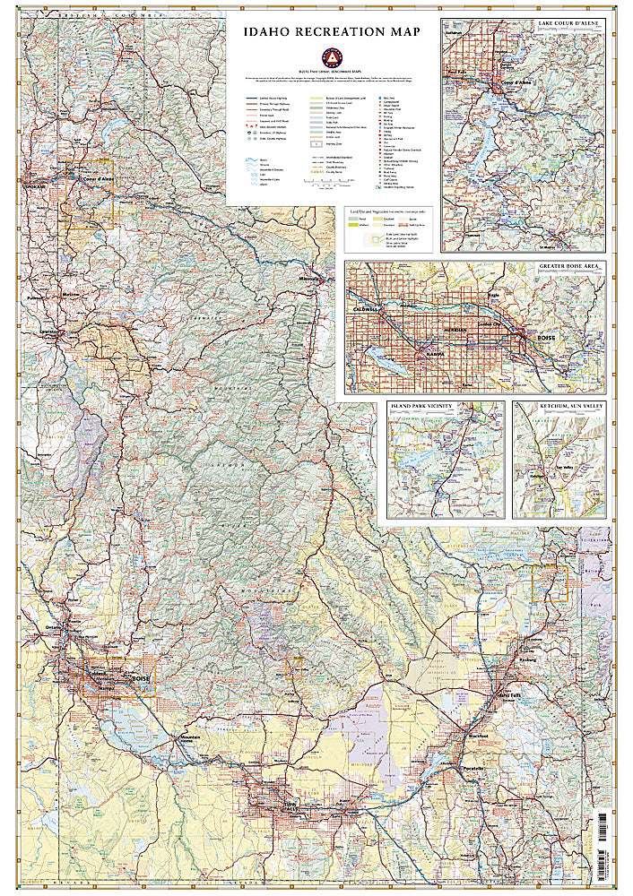 National Geographic Benchmark Idaho ID Recreation Map BE0BENIDRM