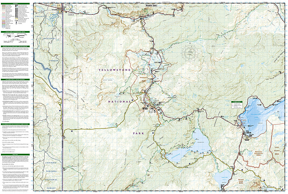 National Geographic Trails Illustrated WY SW Yellowstone Old Faithful Map TI00000302