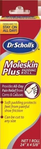Dr Scholl's Moleskin Plus Padding 24" Roll - Scholls Prevent / Treat Blisters