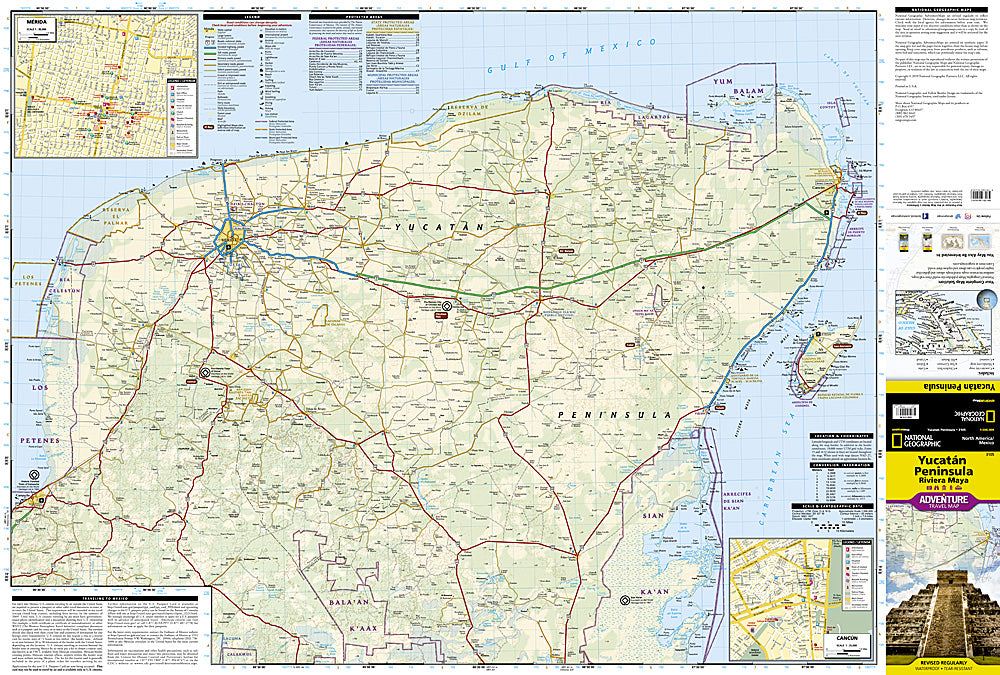 National Geographic Adventure Map Northern Yucatan Peninsula: Maya 3105