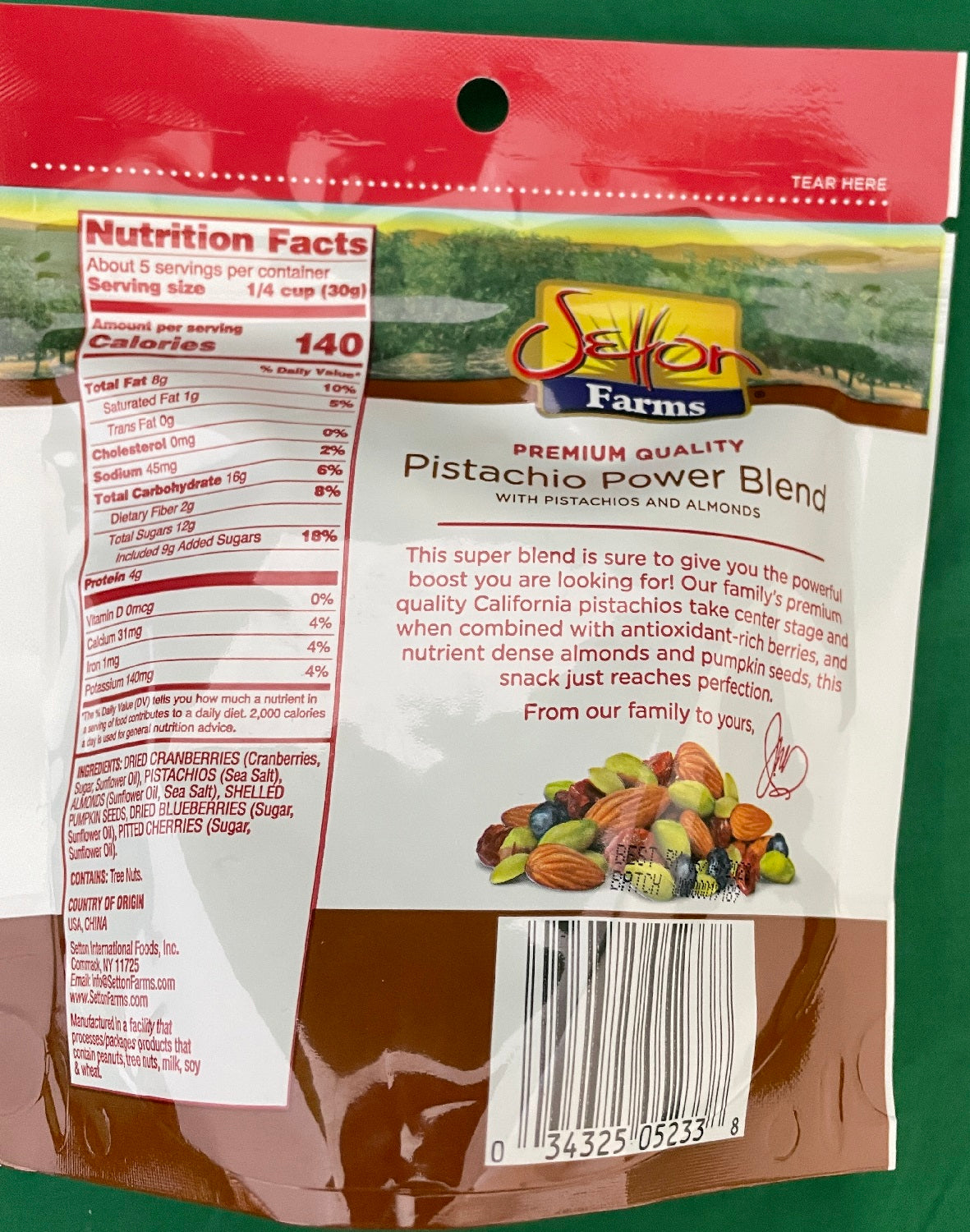 Setton Farms Pistachios Power Blend 5 oz