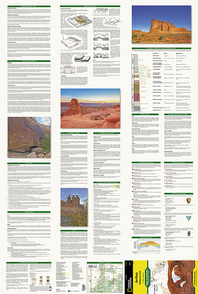 National Geographic Trails Illustrated Utah Arches National Park Map TI00000211