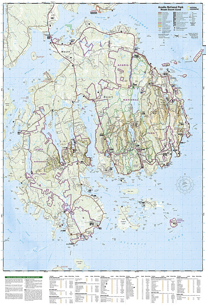 National Geographic Maine Acadia National Park Trails Illustrated Map TI00000212
