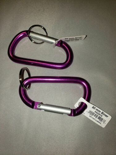 Liberty Mountain Multi-Biner 80mm (3.15") HA Aluminum Carabiners Purple 2-Pack