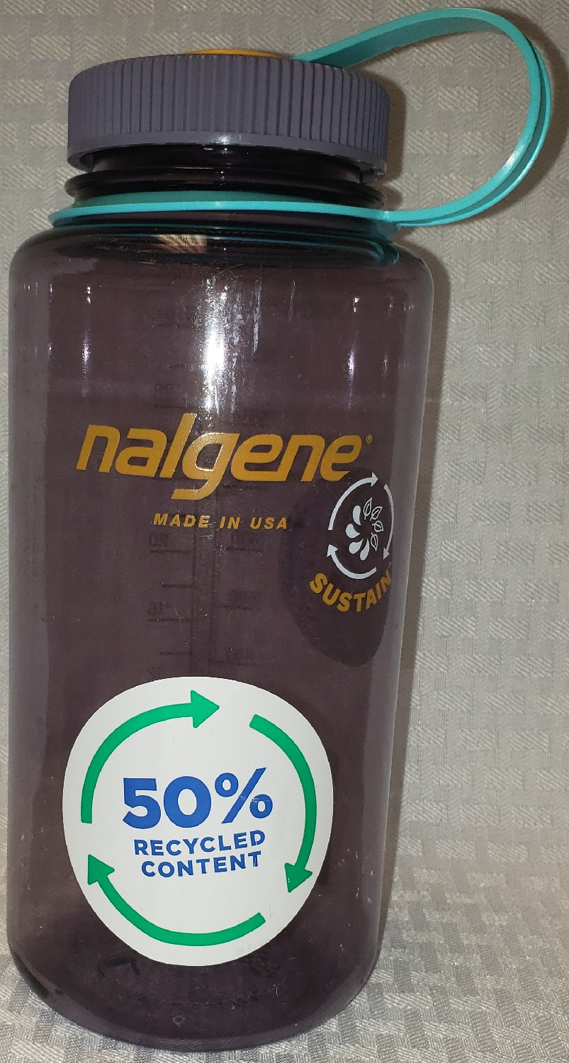 Nalgene Wide Mouth 32 oz Sustain Bottle Aubergine 2020-0332
