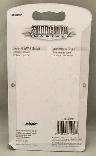 Shoreline Marine 12-Volt Power Plug & Socket w/Weather Cover & Fuse SL52082