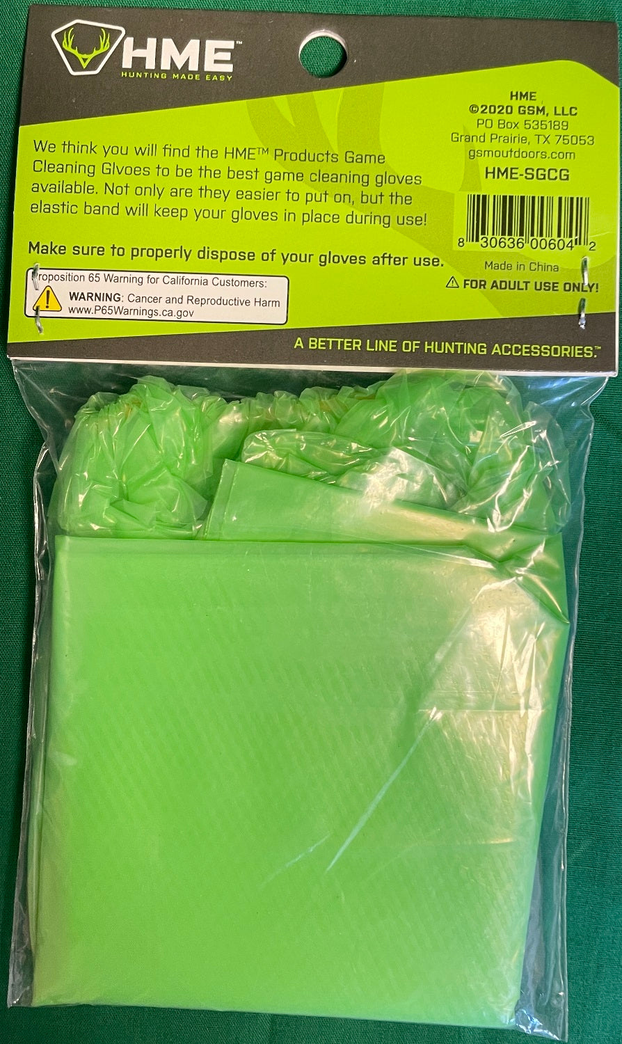 HME Shoulder-Length Game Cleaning Gloves 1-Pair HME-SGCG