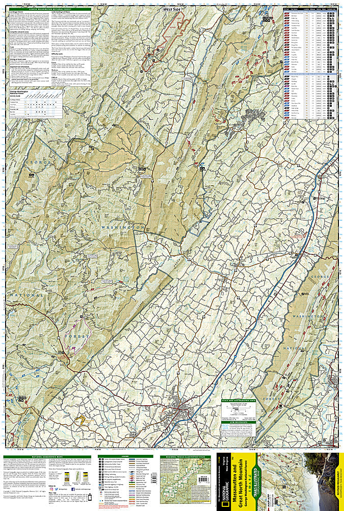 National Geographic Trails Illustrated VA/ WV Massanutten Trail Map TI00000792