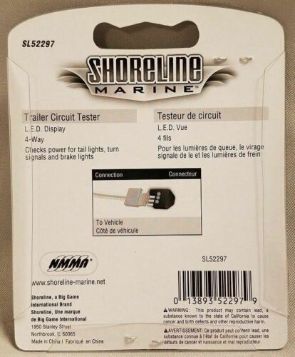 Shoreline Marine LED 4-Way Trailer Circuit Tester--Test Tail/Signal/Brake Lights
