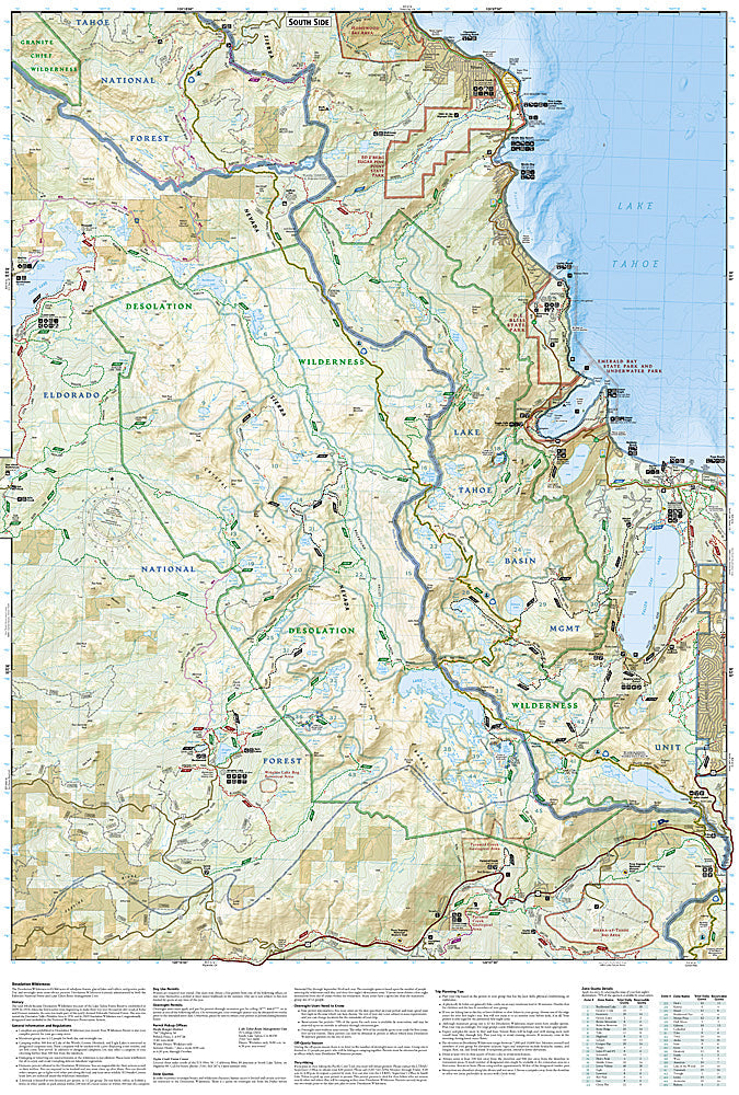 National Geographic Trails Illustrated Desolation & Granite Chief Wilderness Map TI00000802