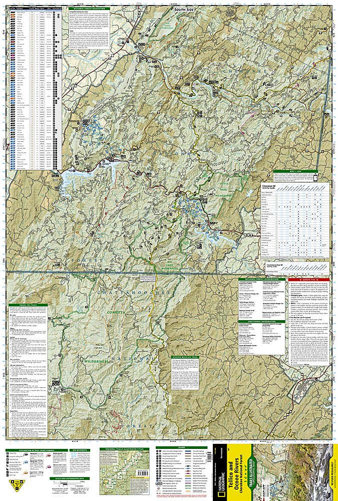 National Geographic Trails Illustrated TN Tellico and Ocoee Rivers Trail Map TI00000781