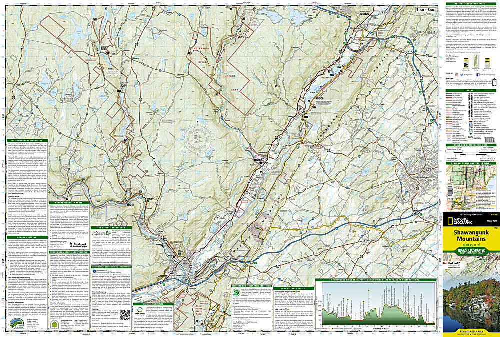 National Geographic Trails Illustrated NY Shawangunk Mountains Topo Map TI00000750
