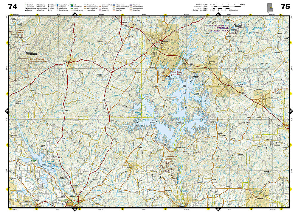 National Geographic Alabama Recreation Atlas Map Road & Topo Maps ST01020701
