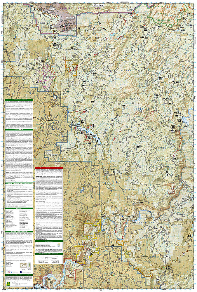 National Geographic Trails Illustrated CA Shaver Lake/Sierra National Map TI00000810