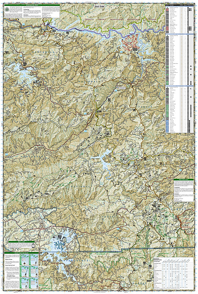 National Geographic Trails Illustrated NC Fontana and Hiwassee Trail Map TI00000784