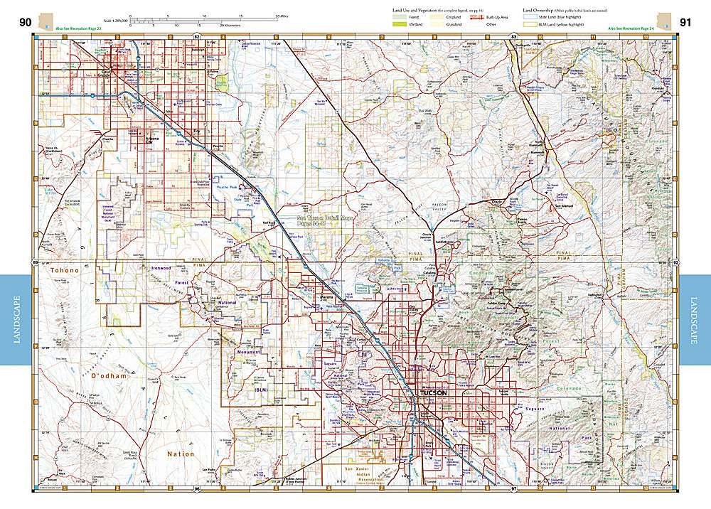 National Geographic Benchmark Arizona Road & Recreation Atlas Map BE0BENAZAT