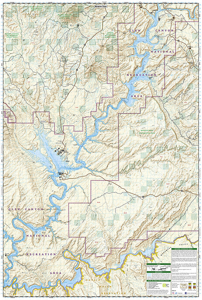 National Geographic Trails Illustrated UT/AZ Glen Canyon National Park Map TI00000213