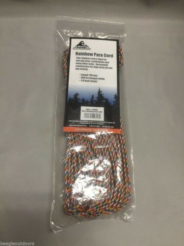 Liberty Mountain 100-Feet Paracord Rainbow Lightweight Strong 1/8" Cord/Rope