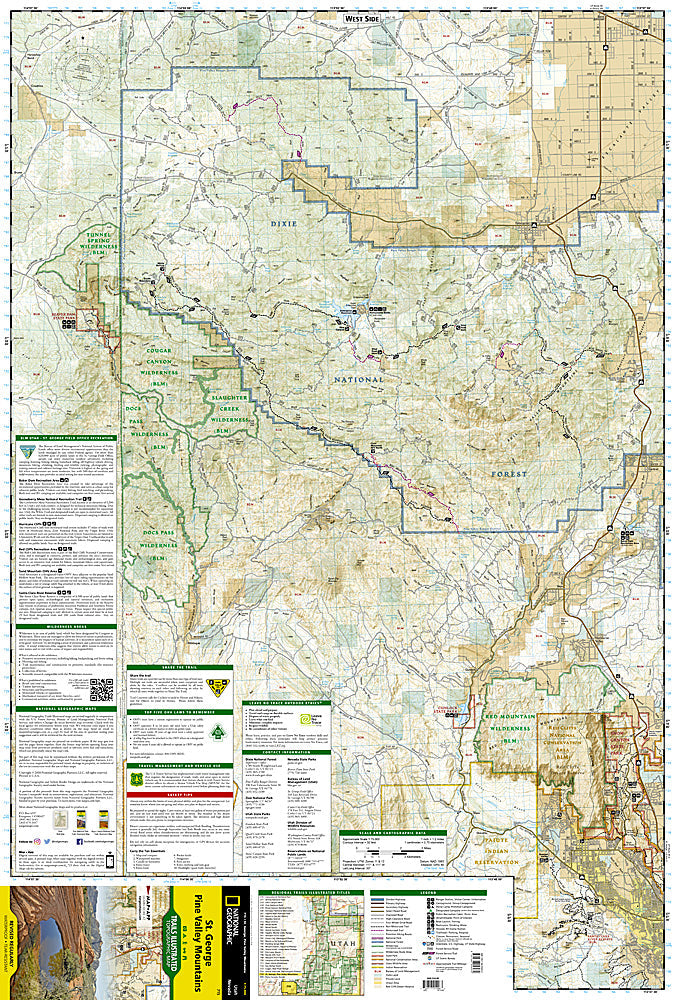National Geographic Trails Illustrated UT NV St George Pine Valley Mtns Topo Map TI00000715