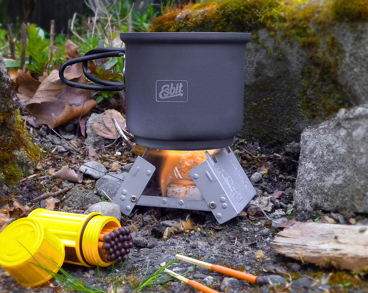 Esbit Folding Small Pocket Stove w/6 Solid 14g Fuel Tablets E-STOVE-6X14