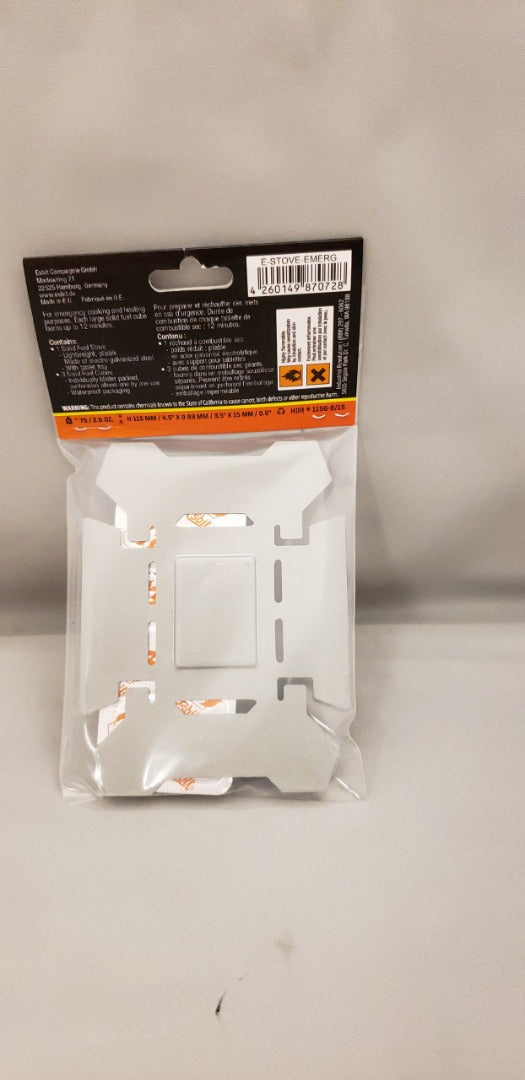Esbit Emergency Stove w/3 Solid Fuel 14g Tablets--Tiny, Ultralight, Ready To Use