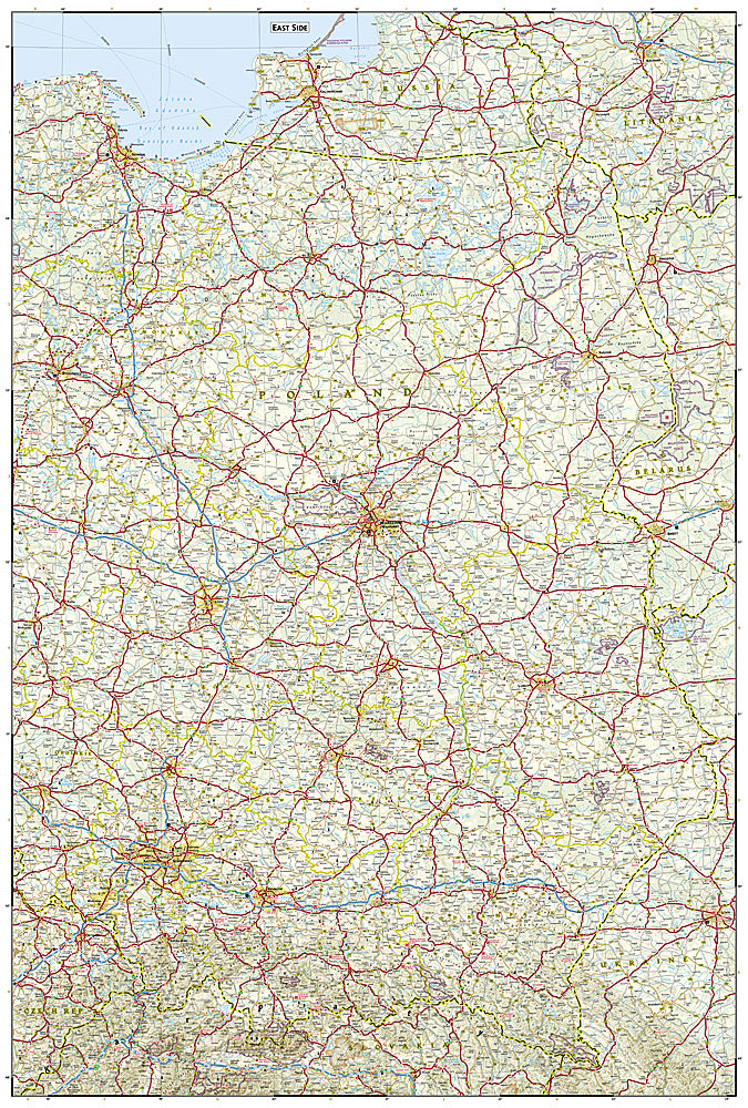 National Geographic Adventure Map Poland Central Europe AD00003330