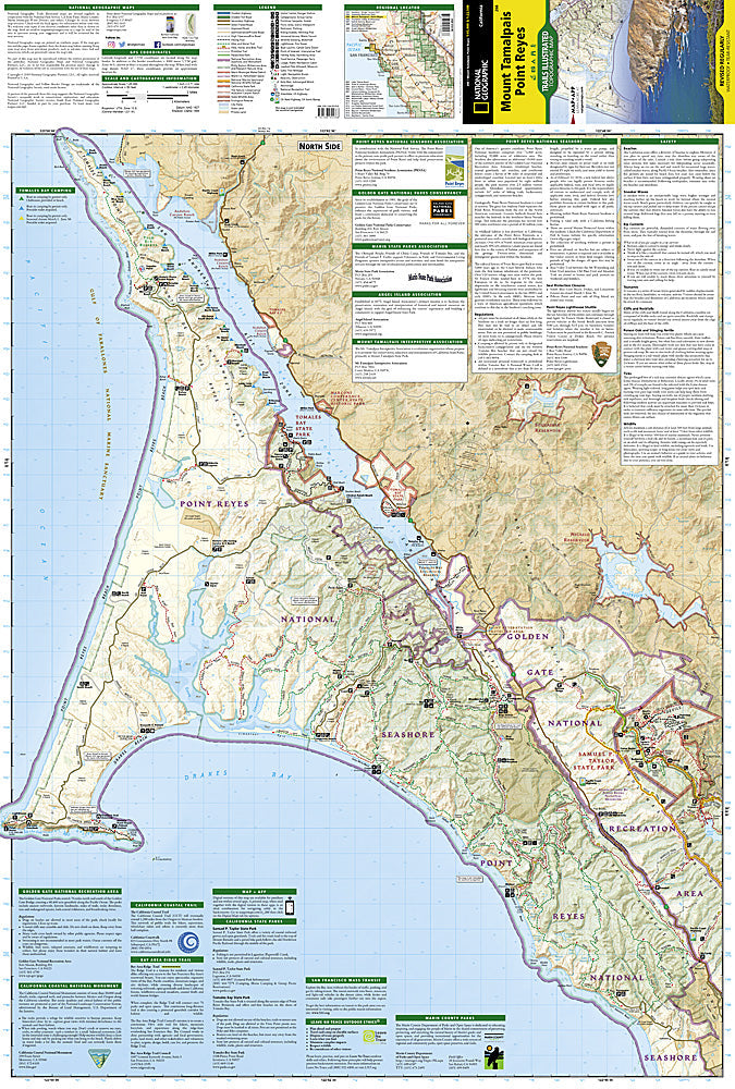 National Geographic Trails Illustrated CA Mount Tamalpais/Point Reyes Map TI00000266