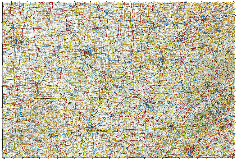 National Geographic Adventure Map US Southeastern Plains & Gulf Coast AD00003125