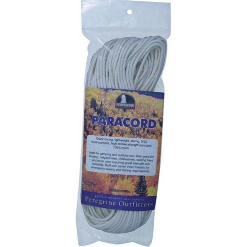 Peregrine 100' Feet Paracord White Lightweight 5/32" Nylon Backpacking