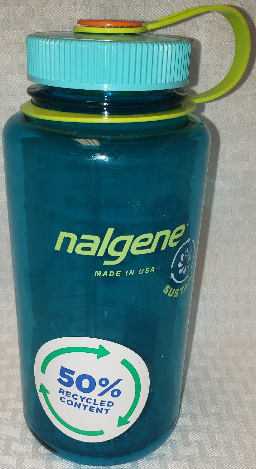 Nalgene Wide Mouth 32 oz Sustain Bottle Cerulean 2020-0432