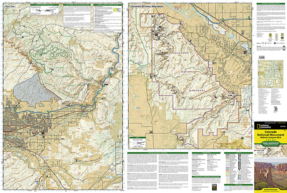 National Geographic Trails Illustrated Colorado National Monument Topo Map TI00000208