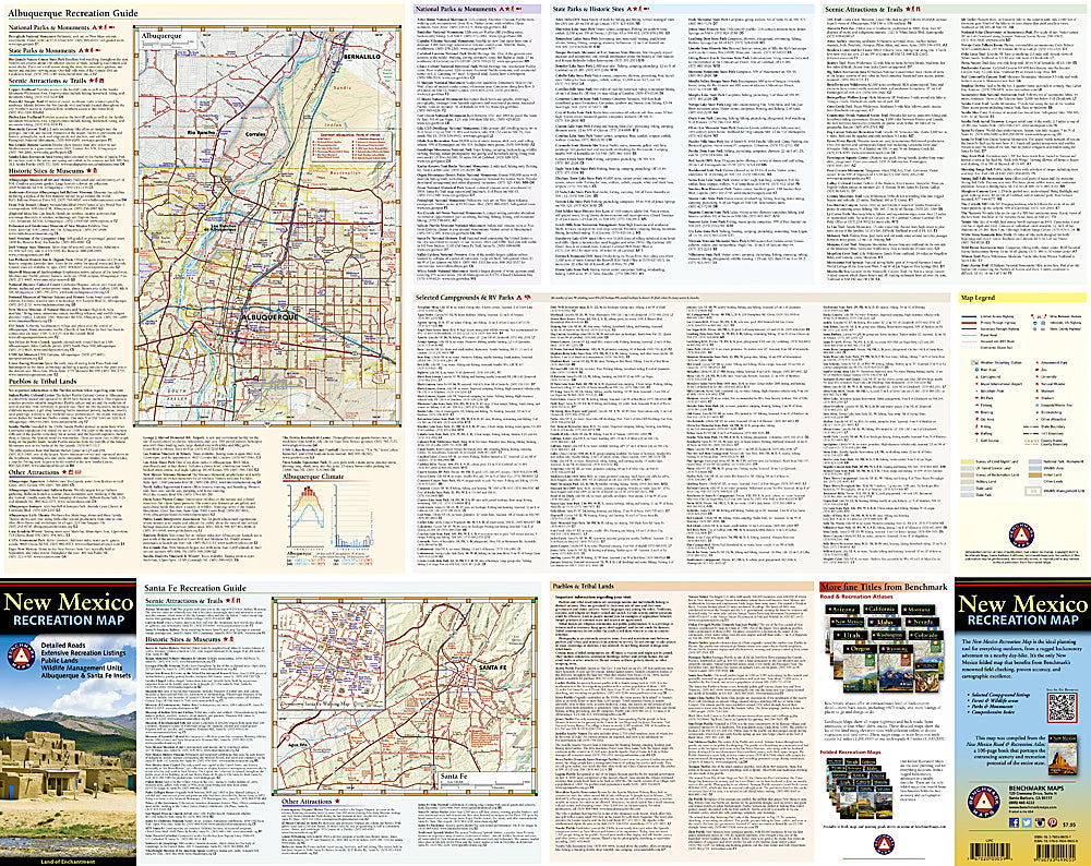 National Geographic Benchmark Maps New Mexico NM Recreation Map BE0BENNMRM