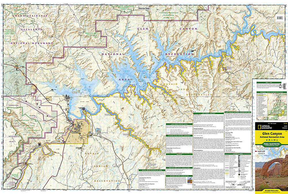 National Geographic Trails Illustrated UT/AZ Glen Canyon National Park Map TI00000213