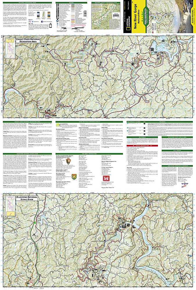 National Geographic Trails Illustrated WV River Gorge National River Map TI00000242