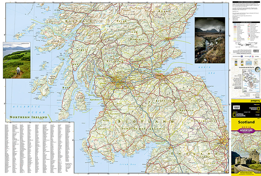 National Geographic Adventure Map Scotland UK Europe AD00003326