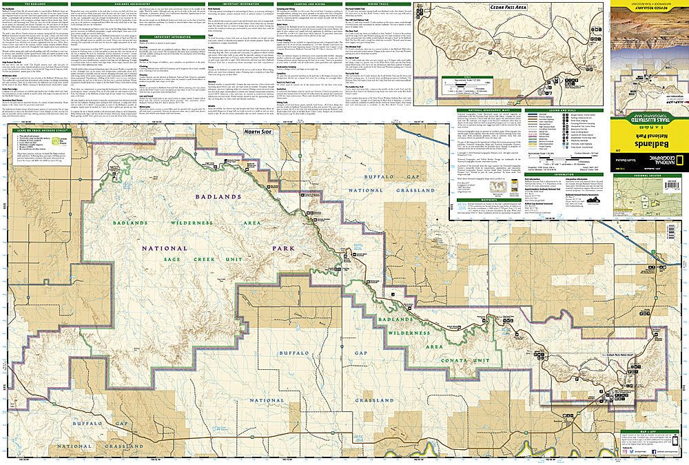 National Geographic SD Badlands National Park Trails Illustrated Map TI00000239