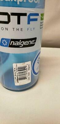 Nalgene On The Fly 24oz Water Bottle Clear Blue w/Glacial Blue OTF Cap--BPA Free
