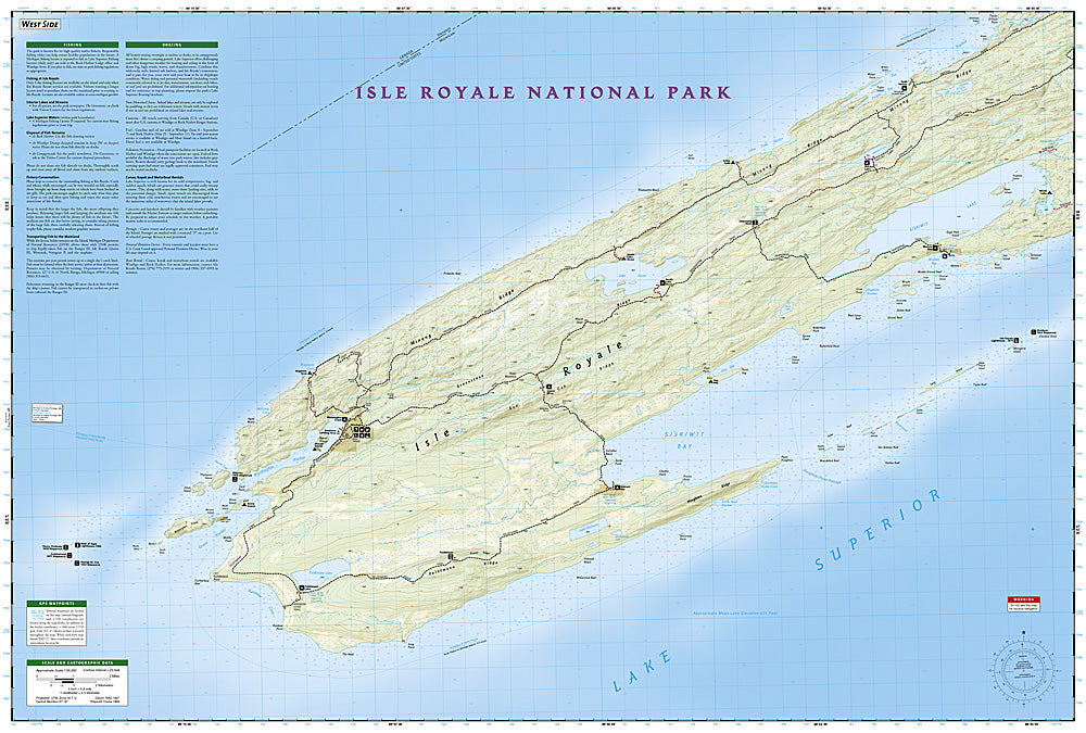 National Geographic Trails Illustrated MI Isle Royale National Forest Map TI00000240