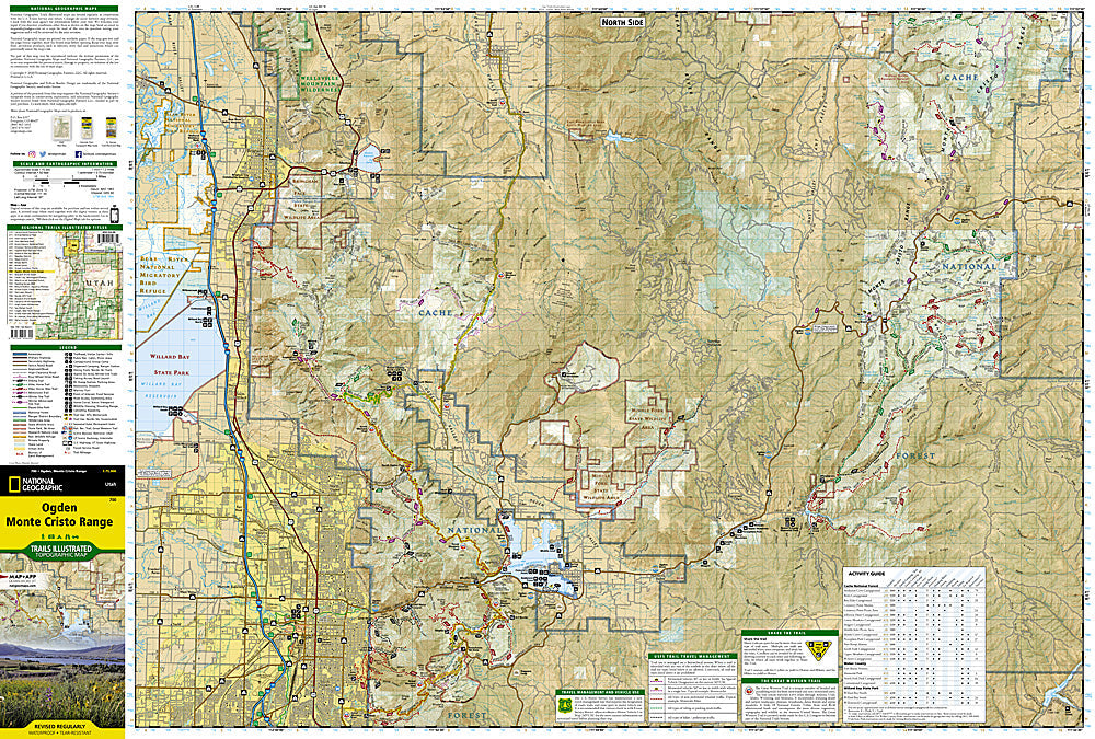 National Geographic Trails Illustrated Utah Ogden Monte Cristo Range Map TI00000700