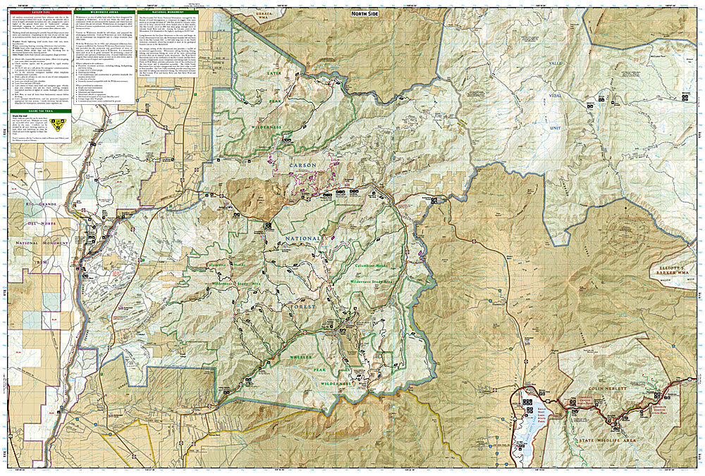 National Geographic Trails Illustrated Mexico Taos Wheeler Peak Map TI00000730