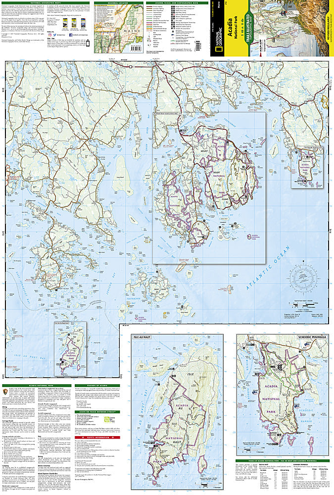 National Geographic Maine Acadia National Park Trails Illustrated Map TI00000212