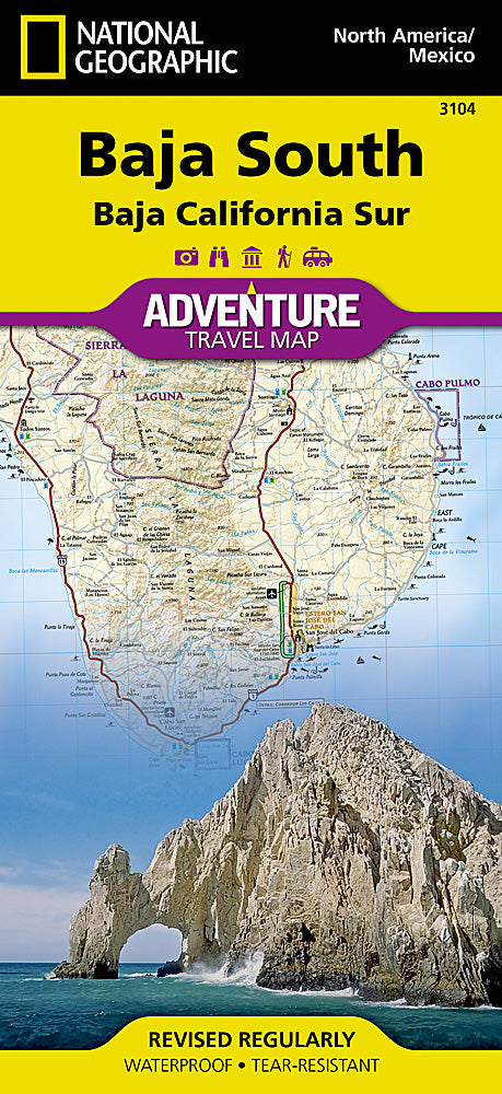 National Geographic Adventure Map Baja South: Baja CA Sur (Mexico) AD00003104
