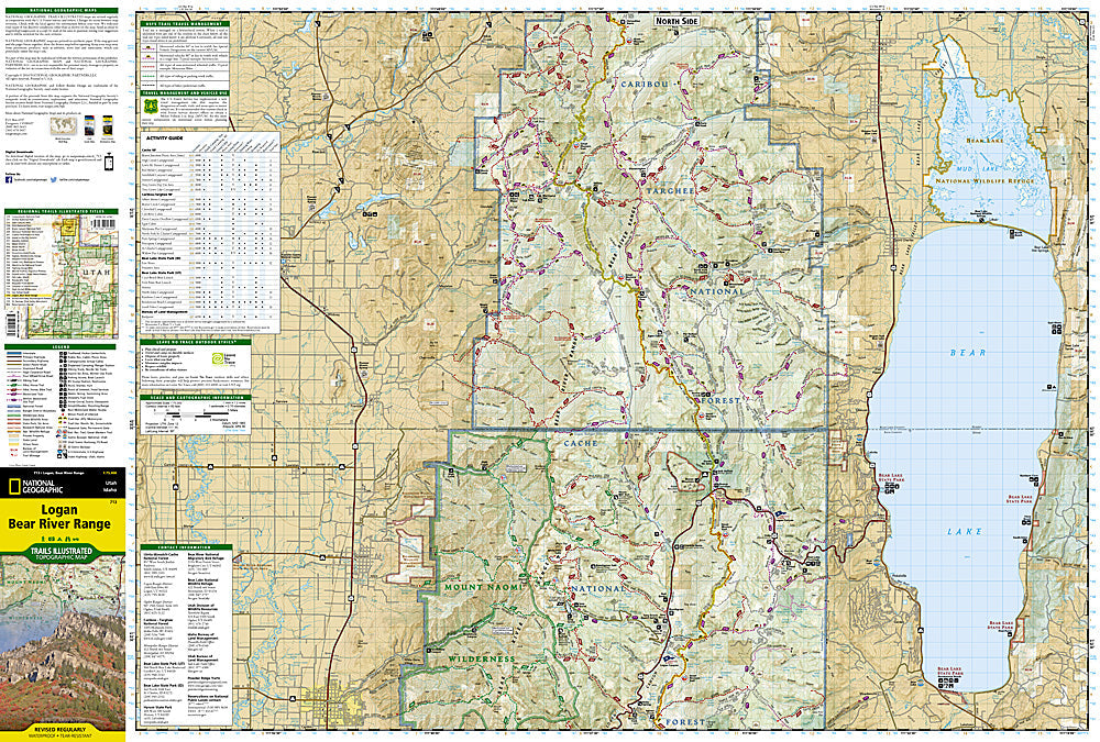 National Geographic Trails Illustrated Utah Logan Bear River Range Trail Map TI00000713